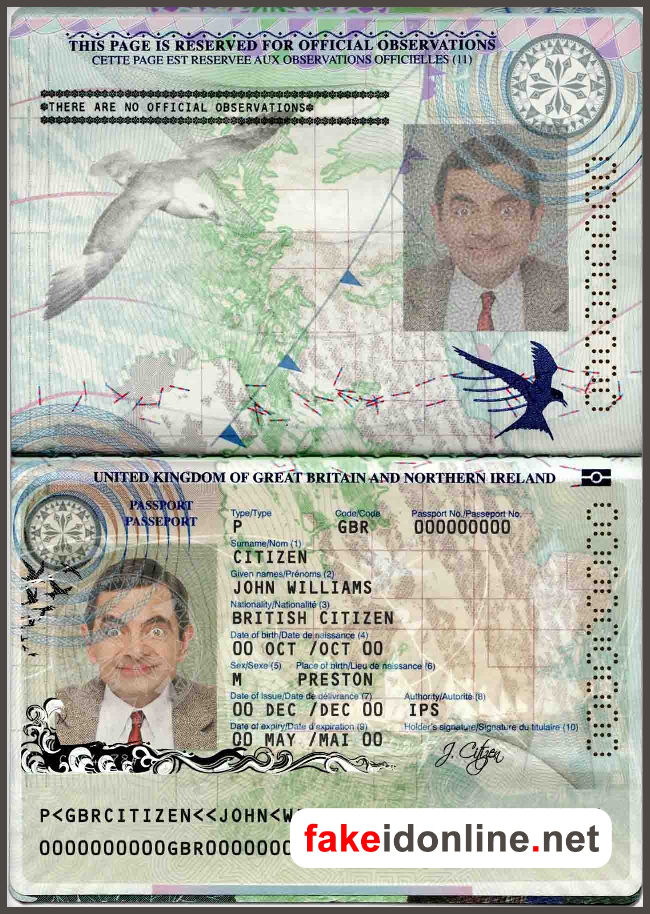 UK Passport Template PSD V2